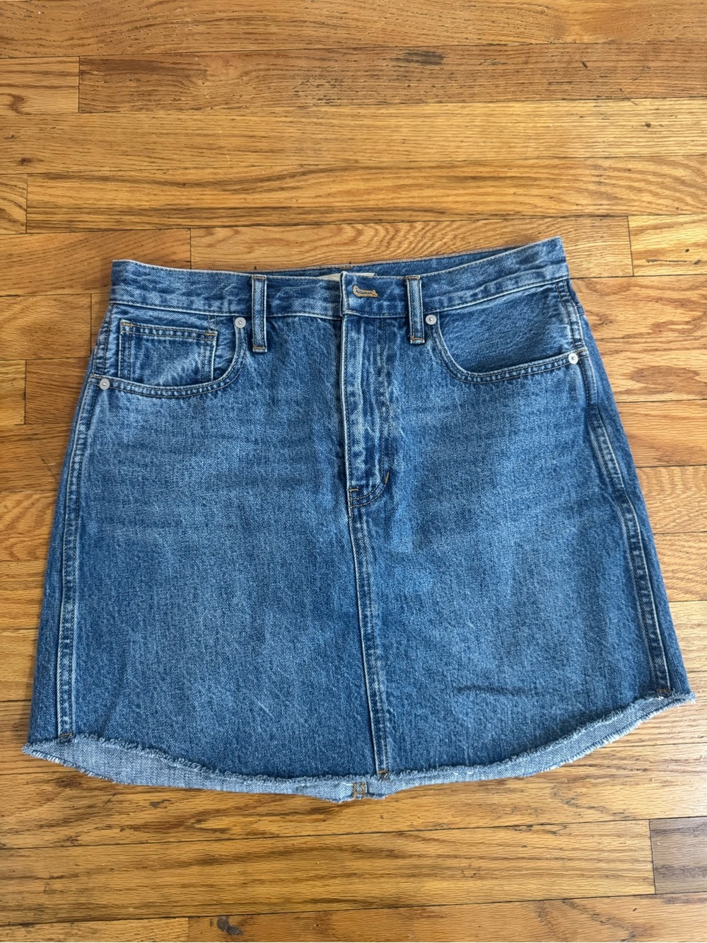 Madewell Medium Wash Denim Skirt - Classic Blue